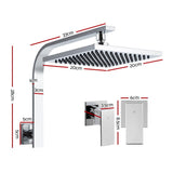 Home & Garden > Bathroom Accessories Cefito WElS 8'' Rain Shower Head Taps Square High Pressure Wall Arm DIY Chrome