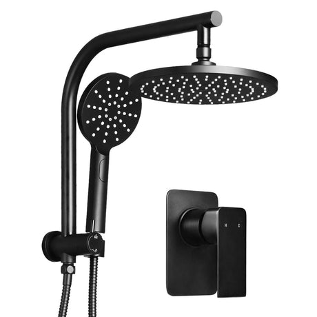 Home & Garden > Bathroom Accessories Cefito WELS 9'' Rain Shower Head Mixer Round Handheld High Pressure Wall Black