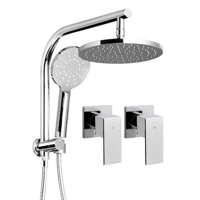 Home & Garden > Bathroom Accessories Cefito WELS 9'' Rain Shower Head Taps Round Handheld High Pressure Wall Chrome