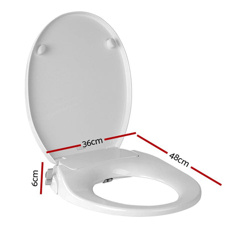 Home & Garden > Bathroom Accessories Non Electric Bidet Toilet Seat Bathroom  - White