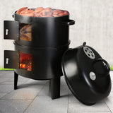 Home & Garden > BBQ Grillz 3-in-1 Charcoal BBQ Smoker - Black