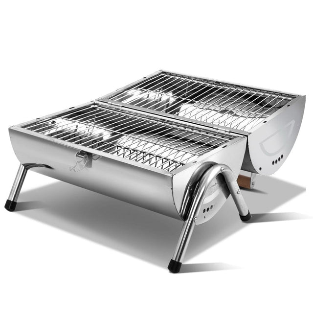 Home & Garden > BBQ Grillz Portable BBQ Drill Outdoor Camping Charcoal Barbeque Smoker Foldable