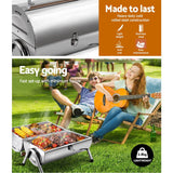 Home & Garden > BBQ Grillz Portable BBQ Drill Outdoor Camping Charcoal Barbeque Smoker Foldable