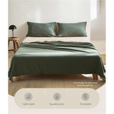 Home & Garden > Bedding Cosy Club Sheet Set Cotton Sheets Queen Green Beige