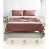 Home & Garden > Bedding Cosy Club Sheet Set Cotton Sheets Queen Vanilla Rhubarb