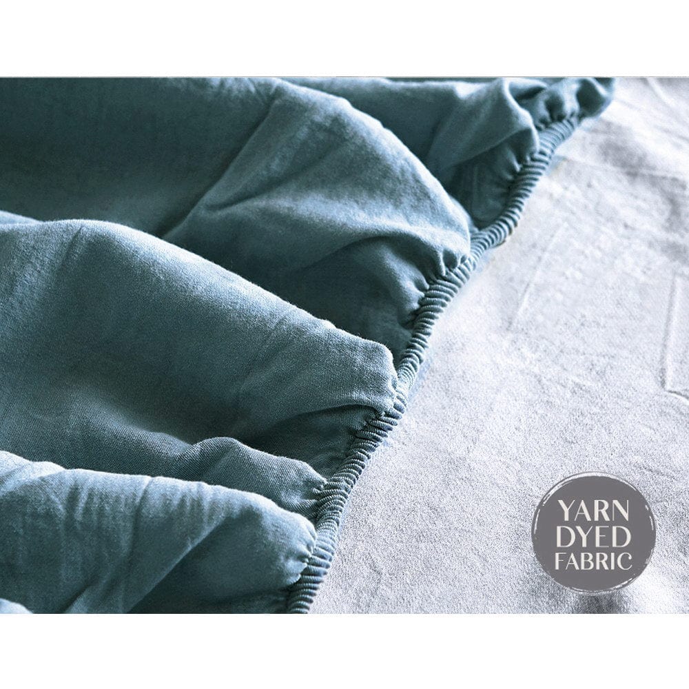 Home & Garden > Bedding Cosy Club Sheet Set Cotton Sheets Single Blue Dark Blue