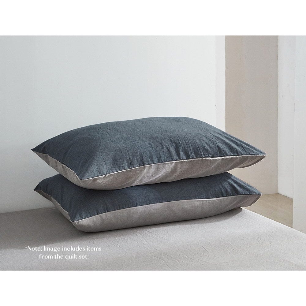 Home & Garden > Bedding Cosy Club Sheet Set Cotton Sheets Single Blue Dark Grey
