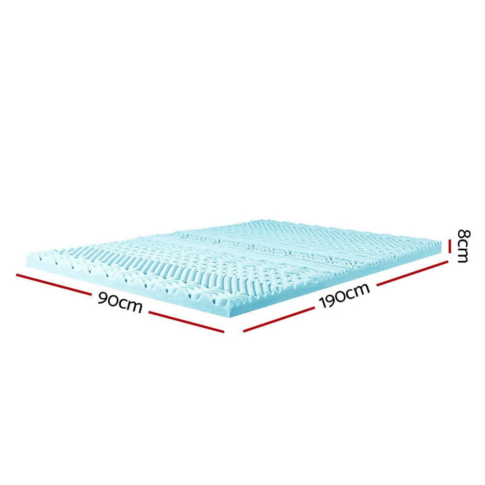 Home & Garden > Bedding Giselle Bedding 11-zone Memory Foam Mattress Topper 8cm - Single