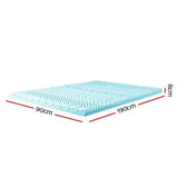 Home & Garden > Bedding Giselle Bedding 11-zone Memory Foam Mattress Topper 8cm - Single