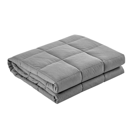 Home & Garden > Bedding Giselle Bedding 7KG Microfibre Weighted Gravity Blanket Relaxing Calming Adult Light Grey