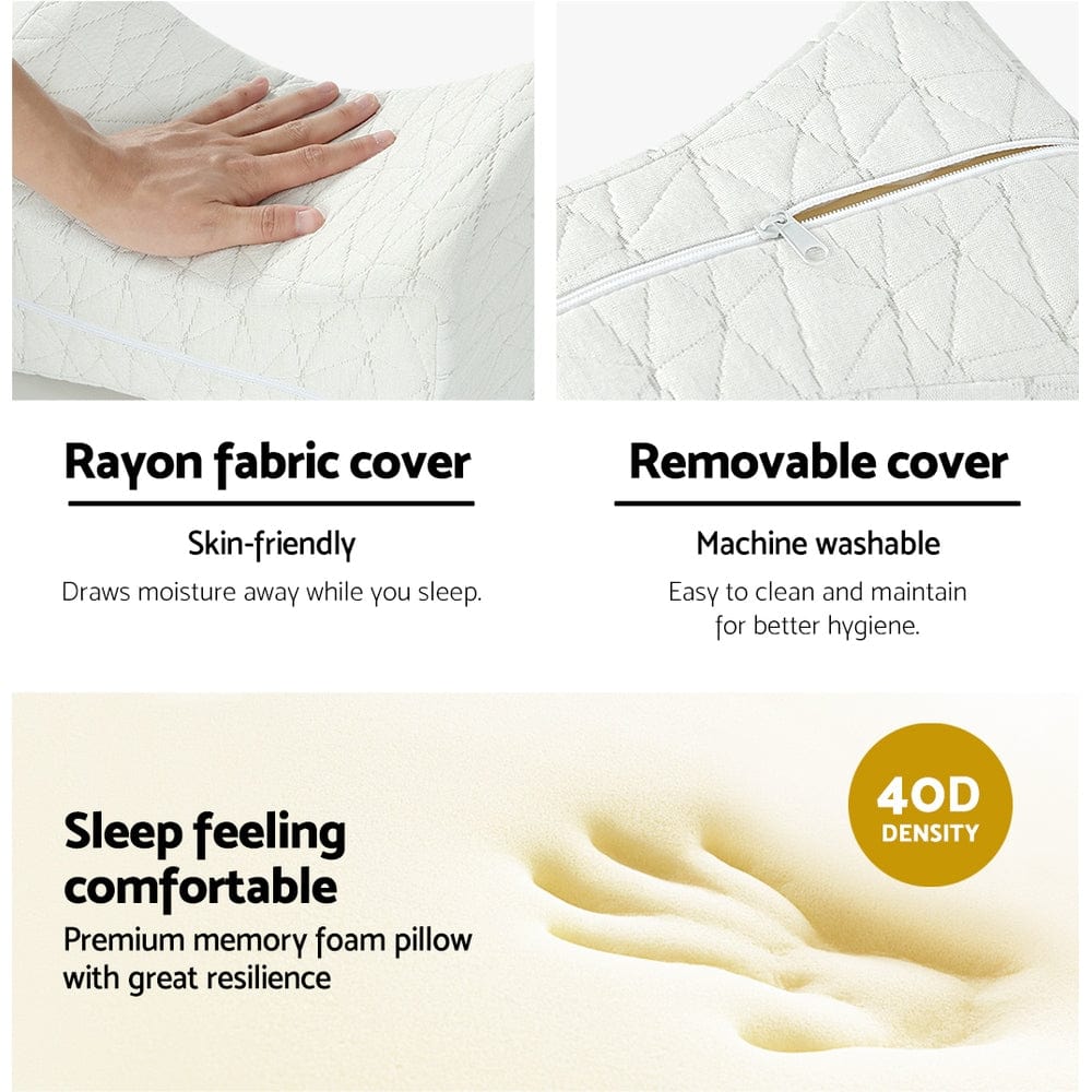 Home & Garden > Bedding Giselle Bedding Memory Foam Pillow Cushion Neck Support Knee Leg Pillows Soft