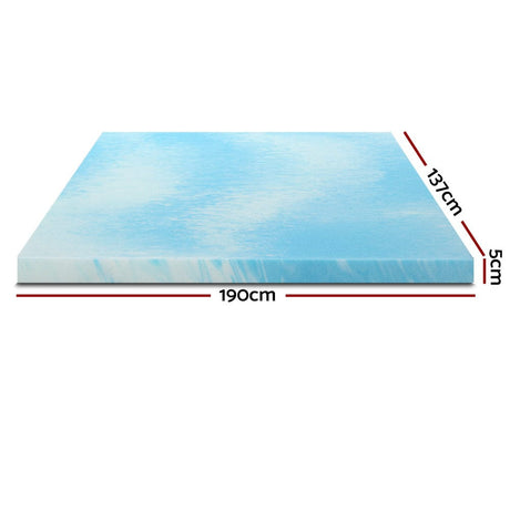 Home & Garden > Bedding Giselle Cool Gel Memory Foam Topper Mattress Toppers w/ Bamboo Cover 5cm DOUBLE