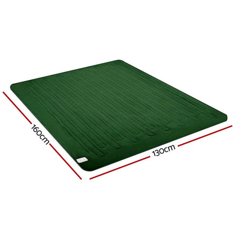 Home & Garden > Bedding Giselle Electric Throw Rug Heated Blanket Washable Snuggle Flannel Winter Green