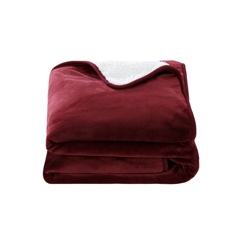 Home & Garden > Bedding Giselle Electric Throw Rug Heated Blanket Washable Snuggle Flannel Winter Red