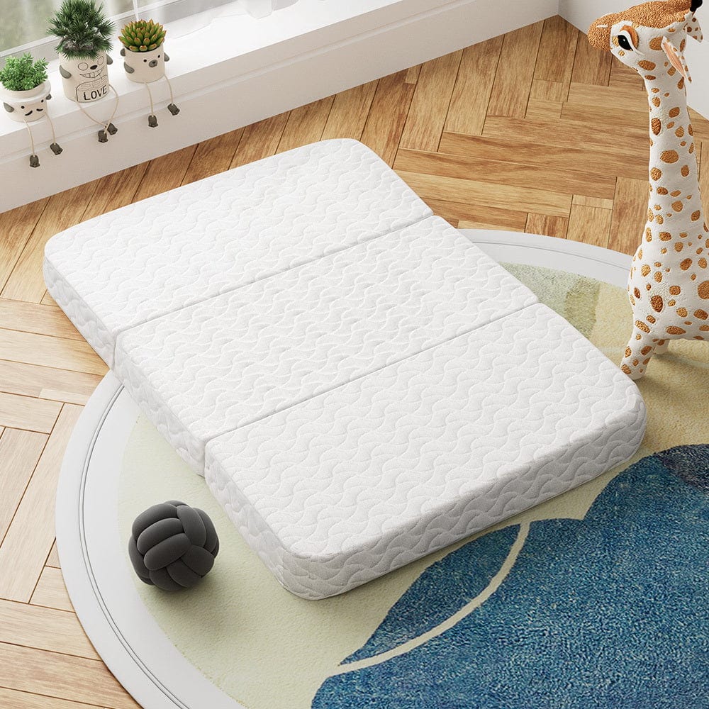 Home & Garden > Bedding Giselle Foldable Gel Foam Mattress Folding Baby Bed Floor Mat Travel Cot Bamboo