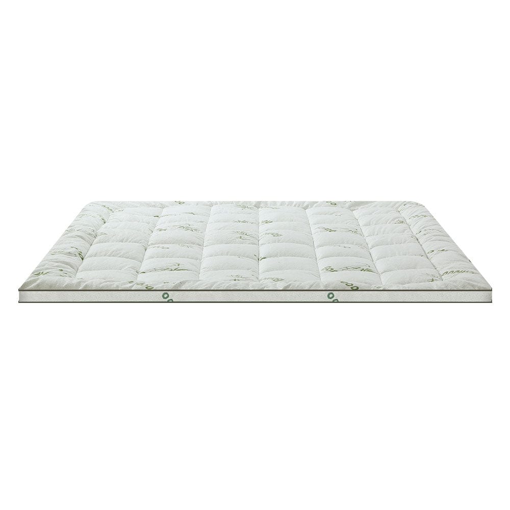 Home & Garden > Bedding Giselle Pillowtop Topper Mattress Toppers Bamboo Fabric Fibre Bed Pad Protector