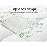 Home & Garden > Bedding Giselle Pillowtop Topper Mattress Toppers Bamboo Fabric Fibre Bed Pad Protector