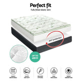 Home & Garden > Bedding Giselle Pillowtop Topper Mattress Toppers Bamboo Fabric Fibre Bed Pad Protector