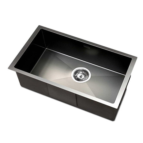 Home & Garden > DIY Cefito 30cm x 45cm Stainless Steel Kitchen Sink Under/Top/Flush Mount Black