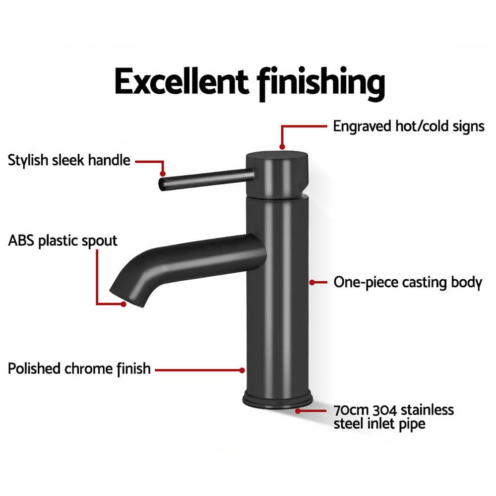 Home & Garden > DIY Cefito Basin Mixer Tap Faucet Black