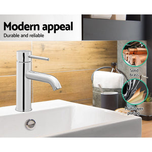 Home & Garden > DIY Cefito Basin Mixer Tap Faucet Silver
