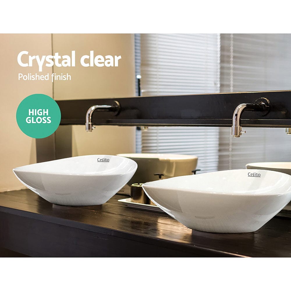 Home & Garden > DIY Cefito Ceramic Oval Sink Bowl - White