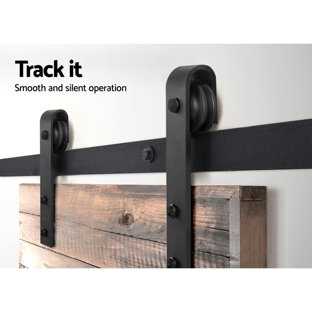 Home & Garden > DIY Cefito Sliding Barn Door Hardware Track Set 1.83m Roller Slide Office Bedroom