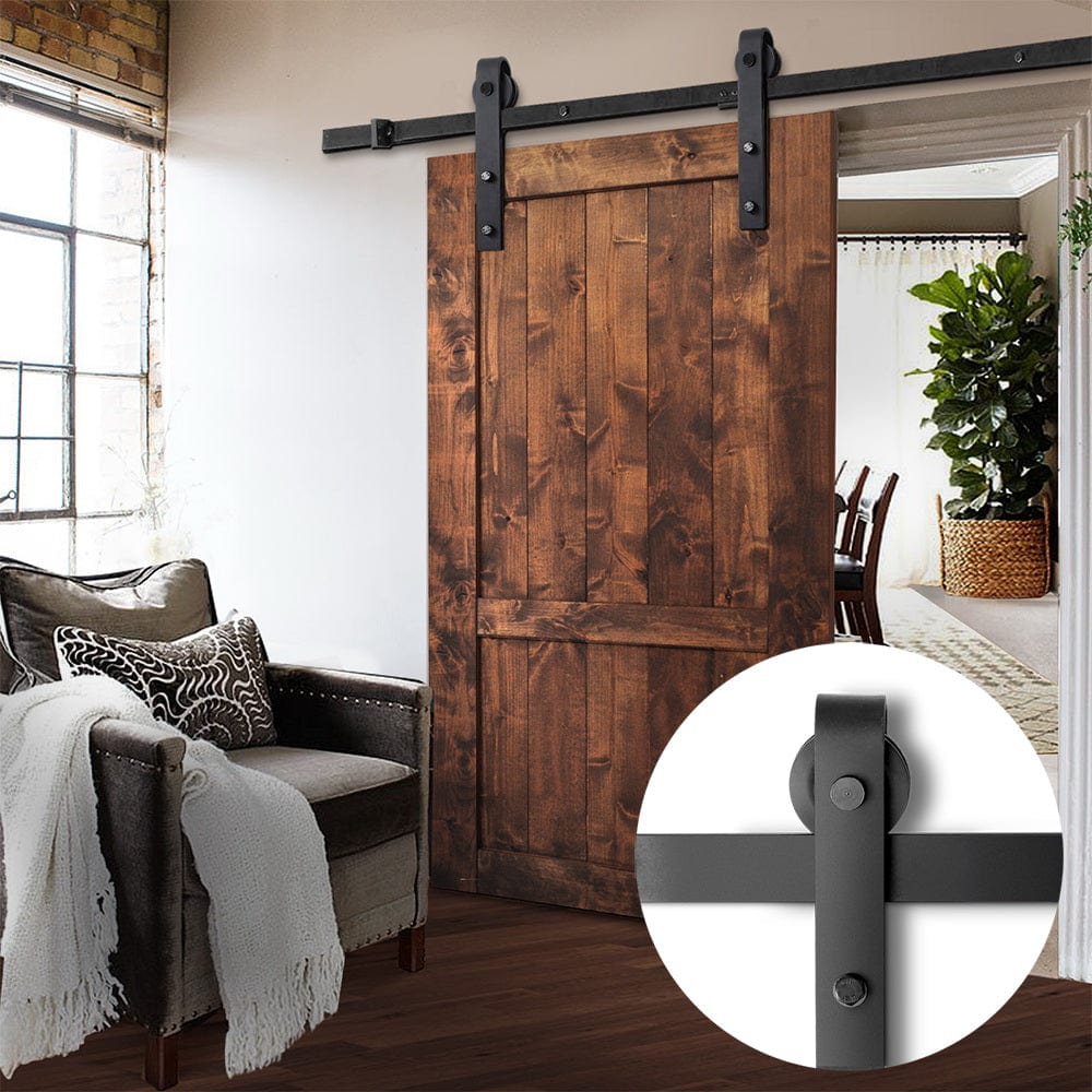 Home & Garden > DIY Cefito Sliding Barn Door Hardware Track Set 1.83m Roller Slide Office Bedroom