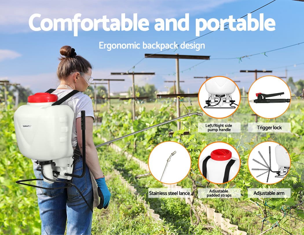 Home & Garden > Garden Tools Giantz Weed Sprayer 15L Knapsack Backpack Pesticide Spray Fertiliser Farm Garden