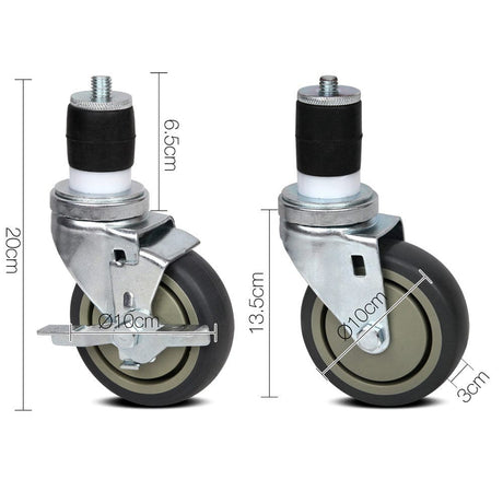 Home & Garden > Kitchenware Cefito Set of 4  Swivel Castor Wheels