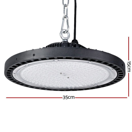 Home & Garden > Lighting Leier LED High Bay Lights Light 200W Industrial Workshop Warehouse Gym BK