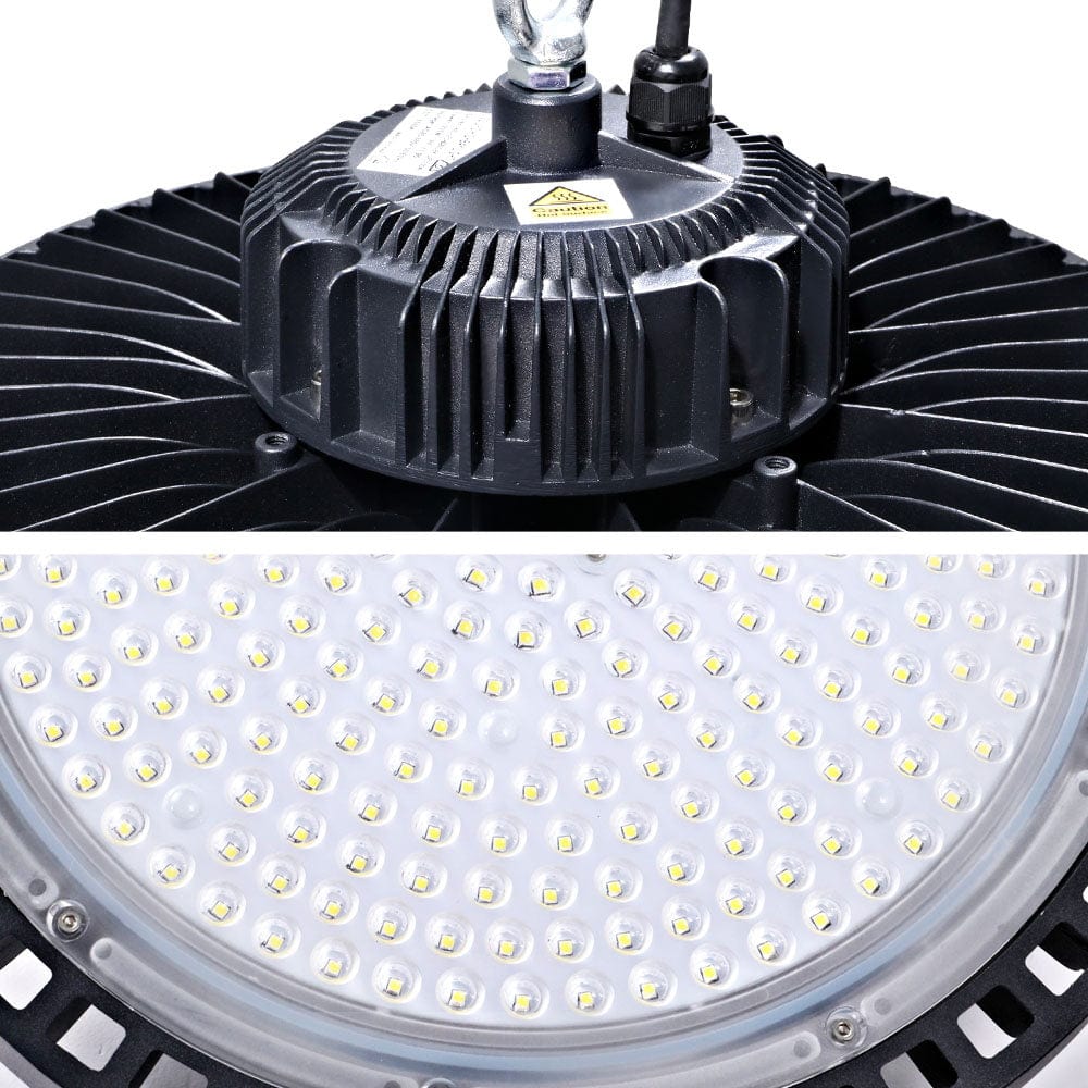 Home & Garden > Lighting Leier LED High Bay Lights Light 200W Industrial Workshop Warehouse Gym BK