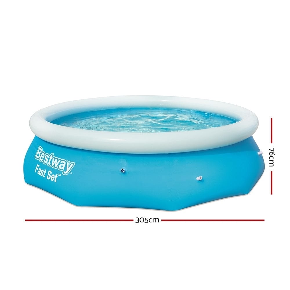 Home & Garden > Pool & Accessories Bestway Above Ground Swimming Pool 305x76cm Fast Set Pool Family