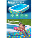 Home & Garden > Pool & Accessories Bestway Inflatable Kids Play Pool Swimming Pool Rectangular Family Pools