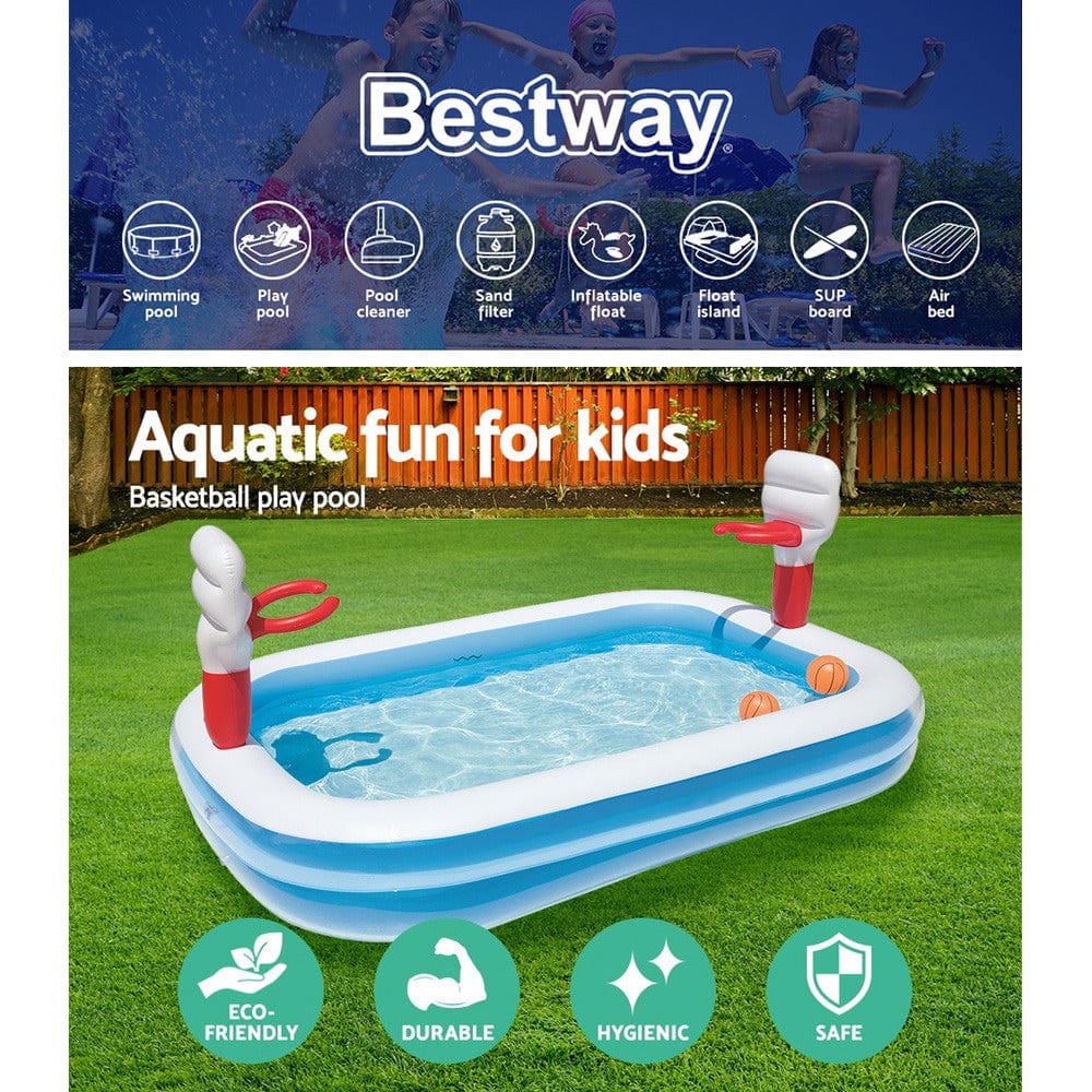 Home & Garden > Pool & Accessories Bestway Inflatable Play Pool Kids Pool Swimming Basketball Play Pool