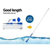 Home & Garden > Pool & Accessories Bestway Pool Cleaner Cordless with Pole Swimming Pool Automatic Vacuum 6M