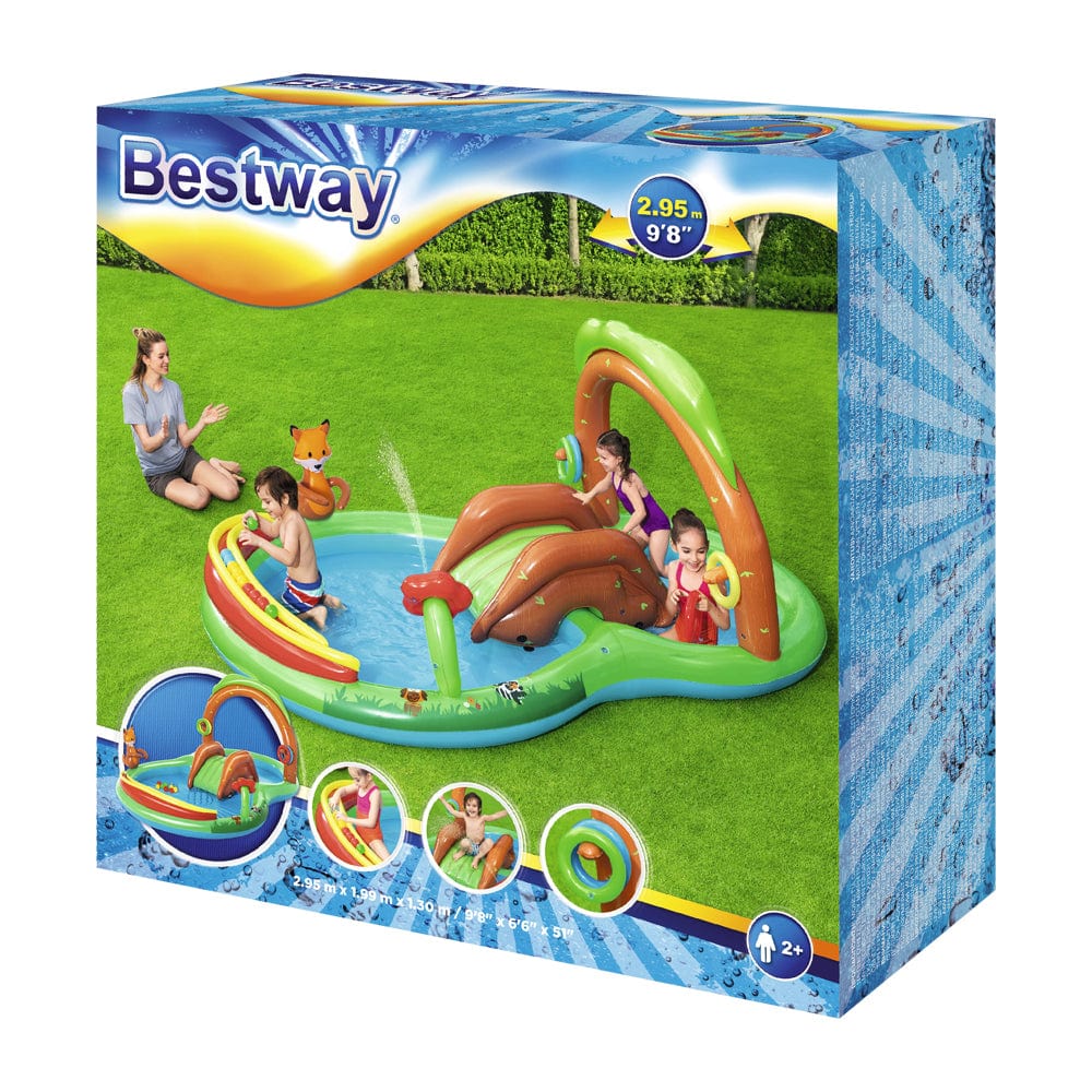 Home & Garden > Pool & Accessories Bestway Swimming Pool Above Ground Inflatable Kids Friendly Woods Play Pools