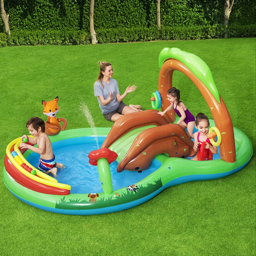 Home & Garden > Pool & Accessories Bestway Swimming Pool Above Ground Inflatable Kids Friendly Woods Play Pools