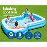 Home & Garden > Pool & Accessories Bestway Swimming Pool Kids Above Ground Inflatable Rectangular Family 3M Pools