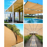 Home & Garden > Shading Instahut 1.83 x 10m Shade Sail Cloth - Beige