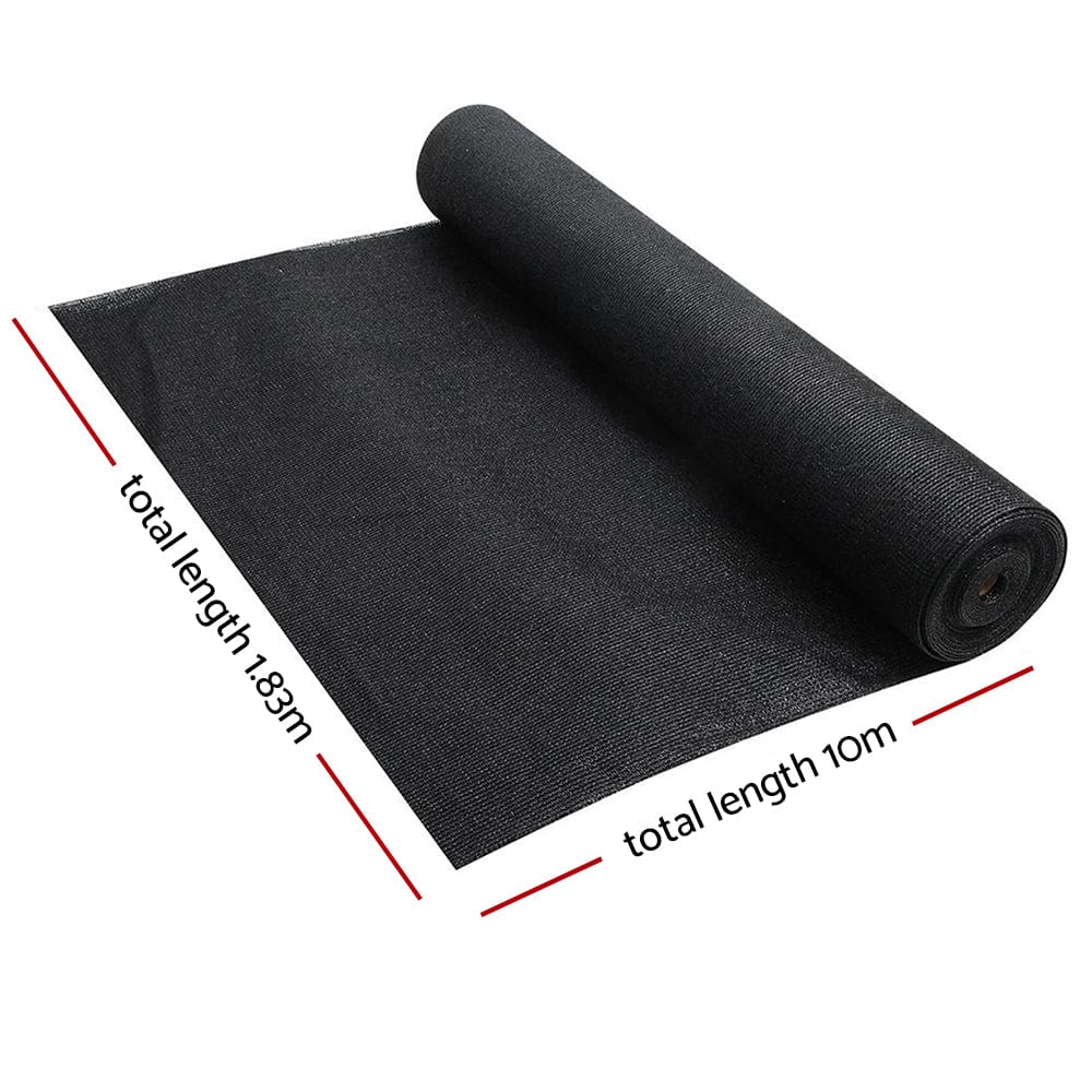 Home & Garden > Shading Instahut 1.83 x 10m Shade Sail Cloth - Black