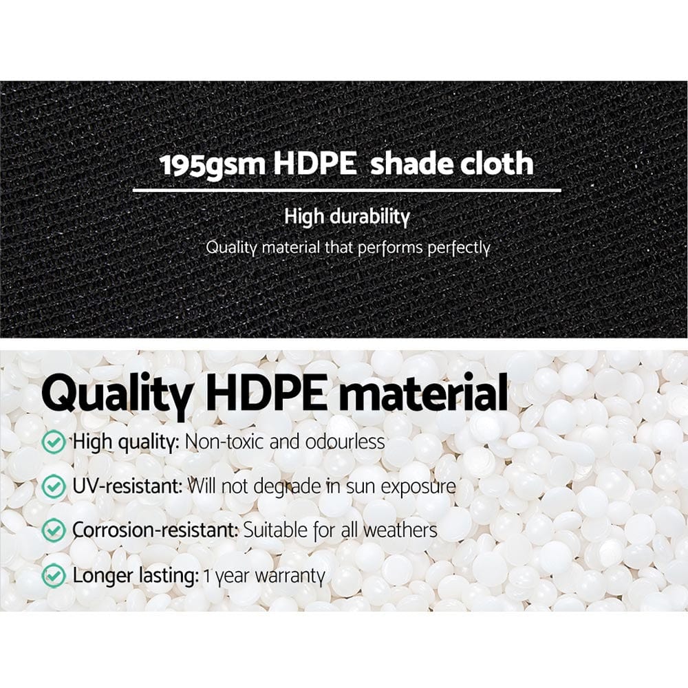 Home & Garden > Shading Instahut 1.83 x 10m Shade Sail Cloth - Black