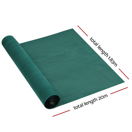 Home & Garden > Shading Instahut 1.83x20m 30% UV Shade Cloth Shadecloth Sail Garden Mesh Roll Outdoor Green