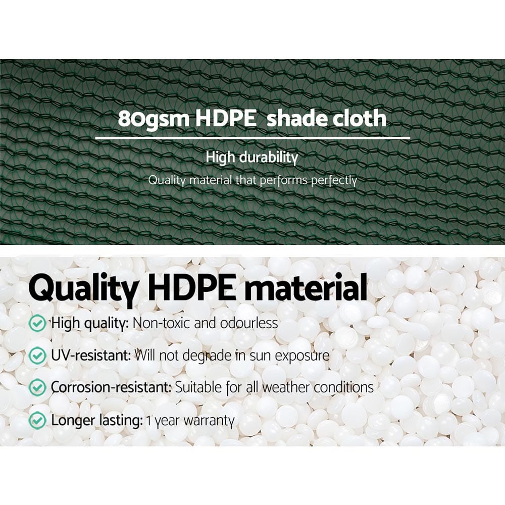 Home & Garden > Shading Instahut 1.83x20m 30% UV Shade Cloth Shadecloth Sail Garden Mesh Roll Outdoor Green