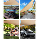 Home & Garden > Shading Instahut 2.5x3m Shade Sail Sun Shadecloth 280gsm Sand