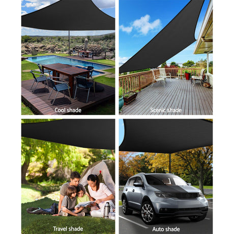 Home & Garden > Shading Instahut 280gsm 3x6m Sun Shade Sail Canopy Rectangle