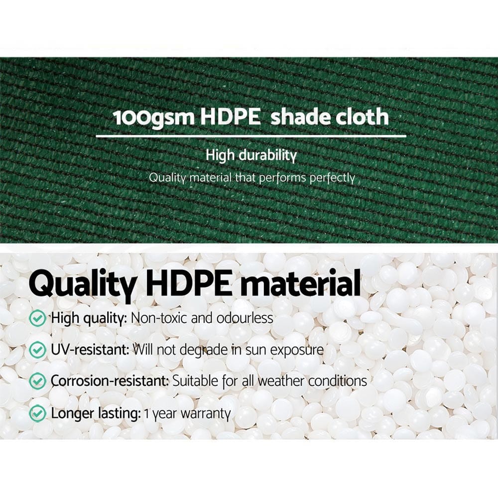 Home & Garden > Shading Instahut 50%UV Shade Cloth Shadecloth Sail Garden Mesh Roll Outdoor 3.66x10m GR