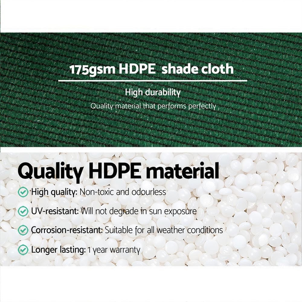 Home & Garden > Shading Instahut 70% Sun Shade Cloth Shadecloth Sail Garden Roll Mesh175gsm 3.66x10m