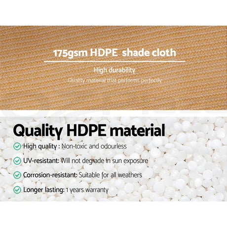 Home & Garden > Shading Instahut 70% Sun Shade Cloth Shadecloth Sail Outdoor Roll Mesh 175gsm 1.83x20m
