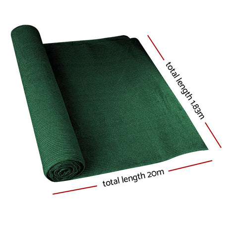 Home & Garden > Shading Instahut 90% Sun Shade Cloth Shadecloth Sail Roll Mesh 1.83x20m 195gsm Green